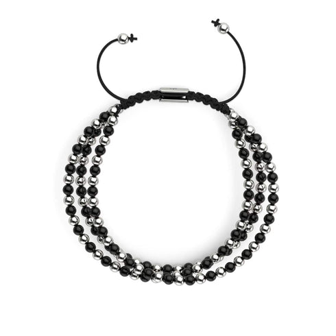 Trinité | Argent x Gunmetal | Bracelet Triple Rang